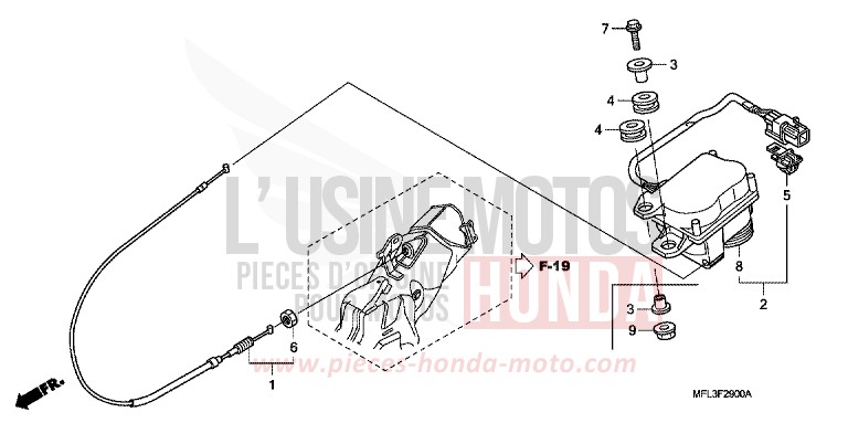 SERVO-MOTEUR von CBR1000RR "Fireblade" DEGITAL SILVER METALLIC (NHA30TA) von 2010